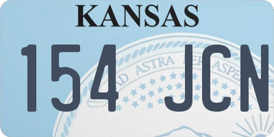 KS license plate 154JCN