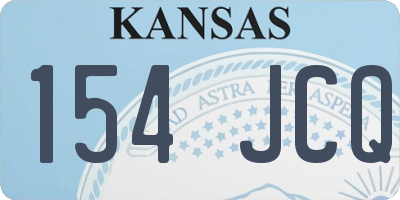 KS license plate 154JCQ