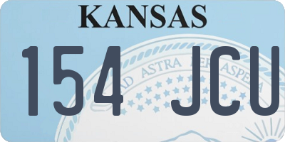 KS license plate 154JCU