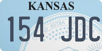 KS license plate 154JDC