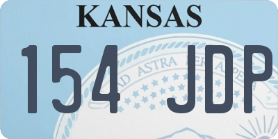 KS license plate 154JDP