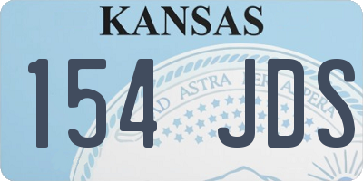 KS license plate 154JDS