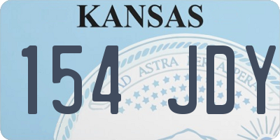 KS license plate 154JDY