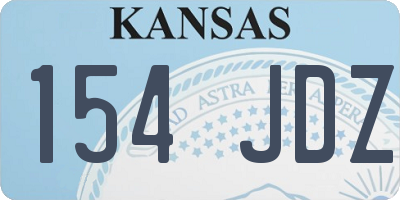 KS license plate 154JDZ