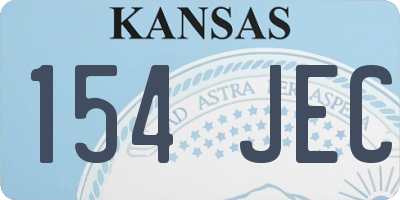 KS license plate 154JEC