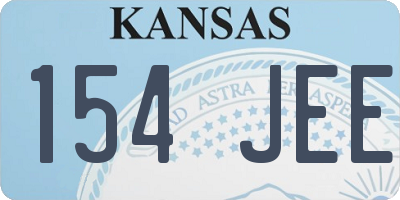 KS license plate 154JEE