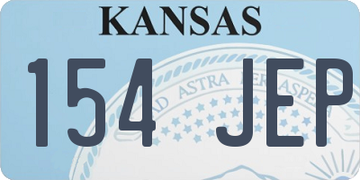 KS license plate 154JEP