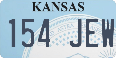 KS license plate 154JEW