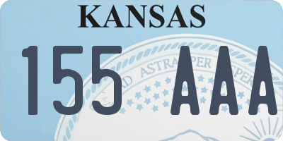 KS license plate 155AAA