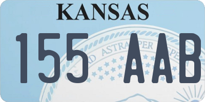 KS license plate 155AAB