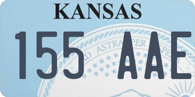 KS license plate 155AAE