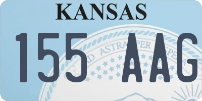 KS license plate 155AAG