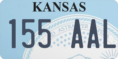 KS license plate 155AAL