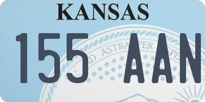 KS license plate 155AAN