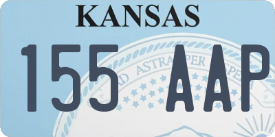 KS license plate 155AAP