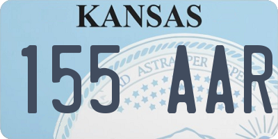 KS license plate 155AAR