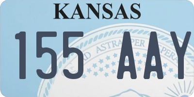 KS license plate 155AAY