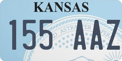 KS license plate 155AAZ