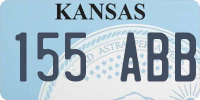 KS license plate 155ABB
