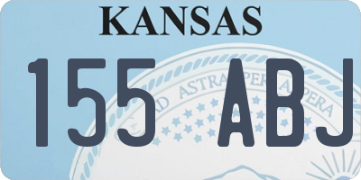 KS license plate 155ABJ