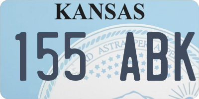 KS license plate 155ABK