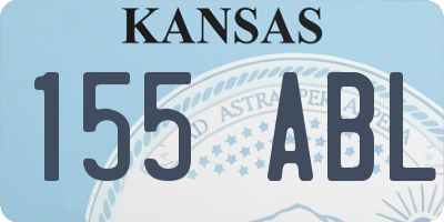 KS license plate 155ABL