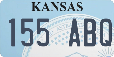 KS license plate 155ABQ