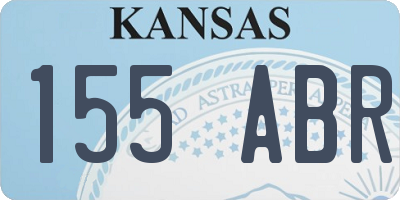 KS license plate 155ABR