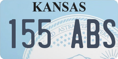 KS license plate 155ABS