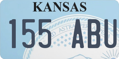 KS license plate 155ABU