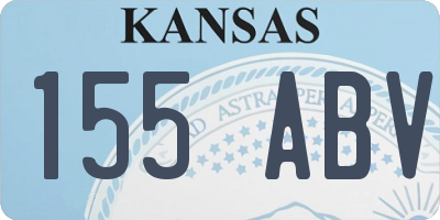 KS license plate 155ABV