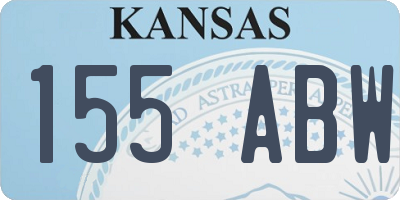 KS license plate 155ABW