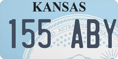 KS license plate 155ABY