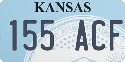 KS license plate 155ACF