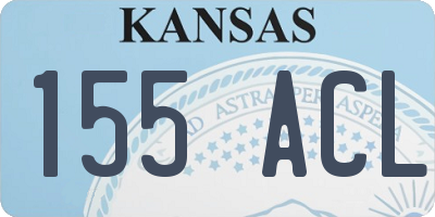 KS license plate 155ACL