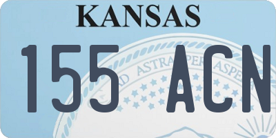 KS license plate 155ACN