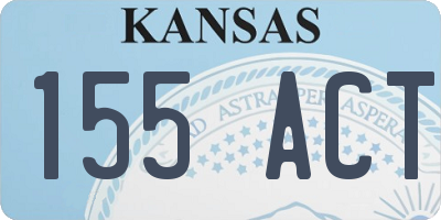 KS license plate 155ACT