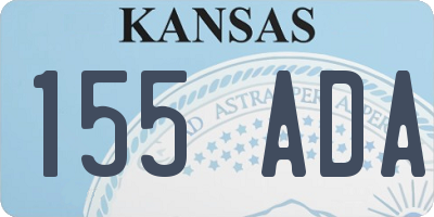 KS license plate 155ADA