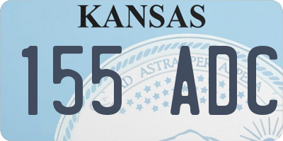 KS license plate 155ADC