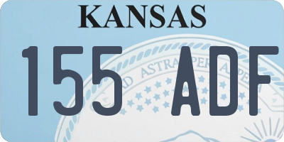 KS license plate 155ADF