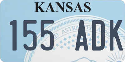 KS license plate 155ADK