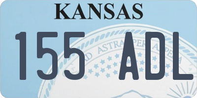KS license plate 155ADL