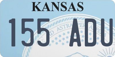 KS license plate 155ADU