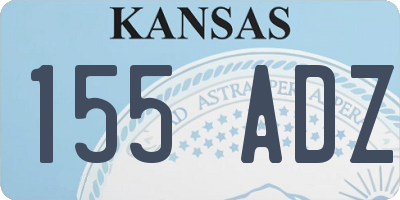 KS license plate 155ADZ