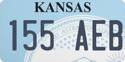 KS license plate 155AEB