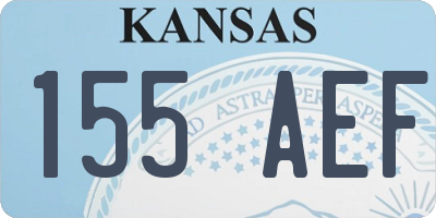 KS license plate 155AEF