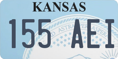 KS license plate 155AEI