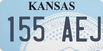 KS license plate 155AEJ