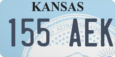 KS license plate 155AEK