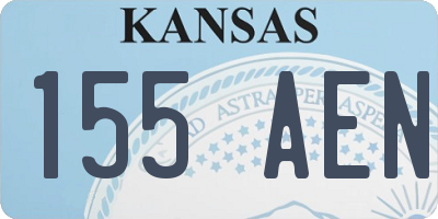 KS license plate 155AEN